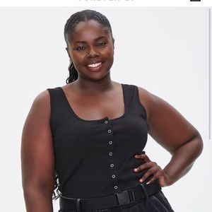 Forever 21 Snap Button Crop Tops- Size 3X